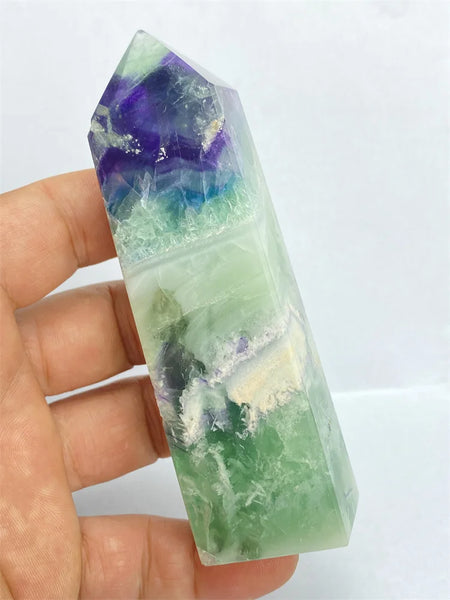 Rainbow Fluorite Crystal Point-ToShay.org