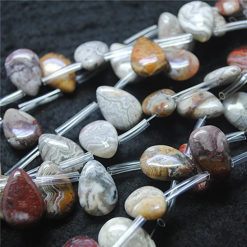 Mixed Agate Teardrop Beads-ToShay.org