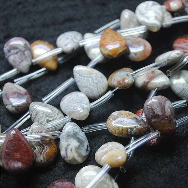 Mixed Agate Teardrop Beads-ToShay.org