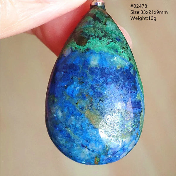 Blue Azulite Malachite Pendant-ToShay.org