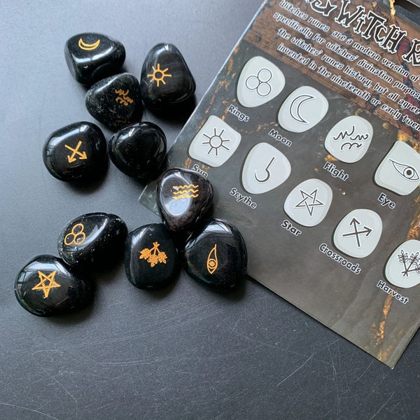 Black Obsidian Runes Set-ToShay.org
