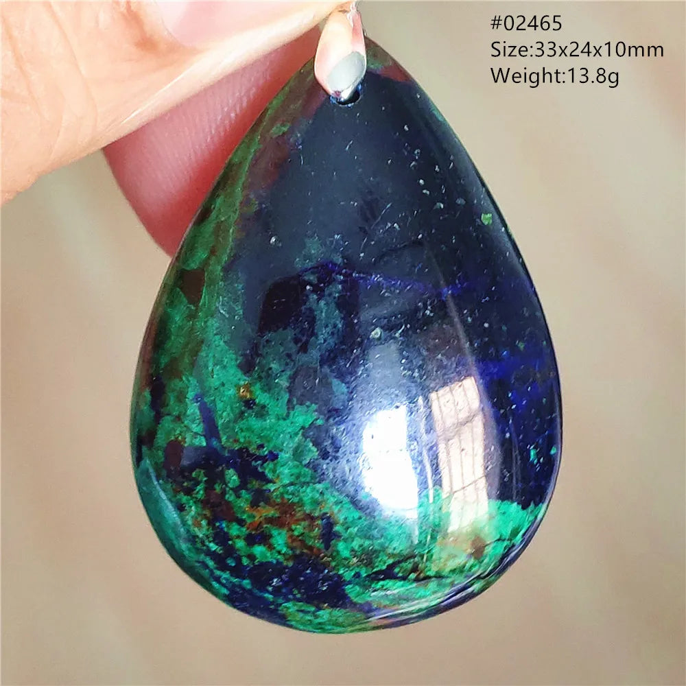 Blue Azulite Malachite Pendant-ToShay.org