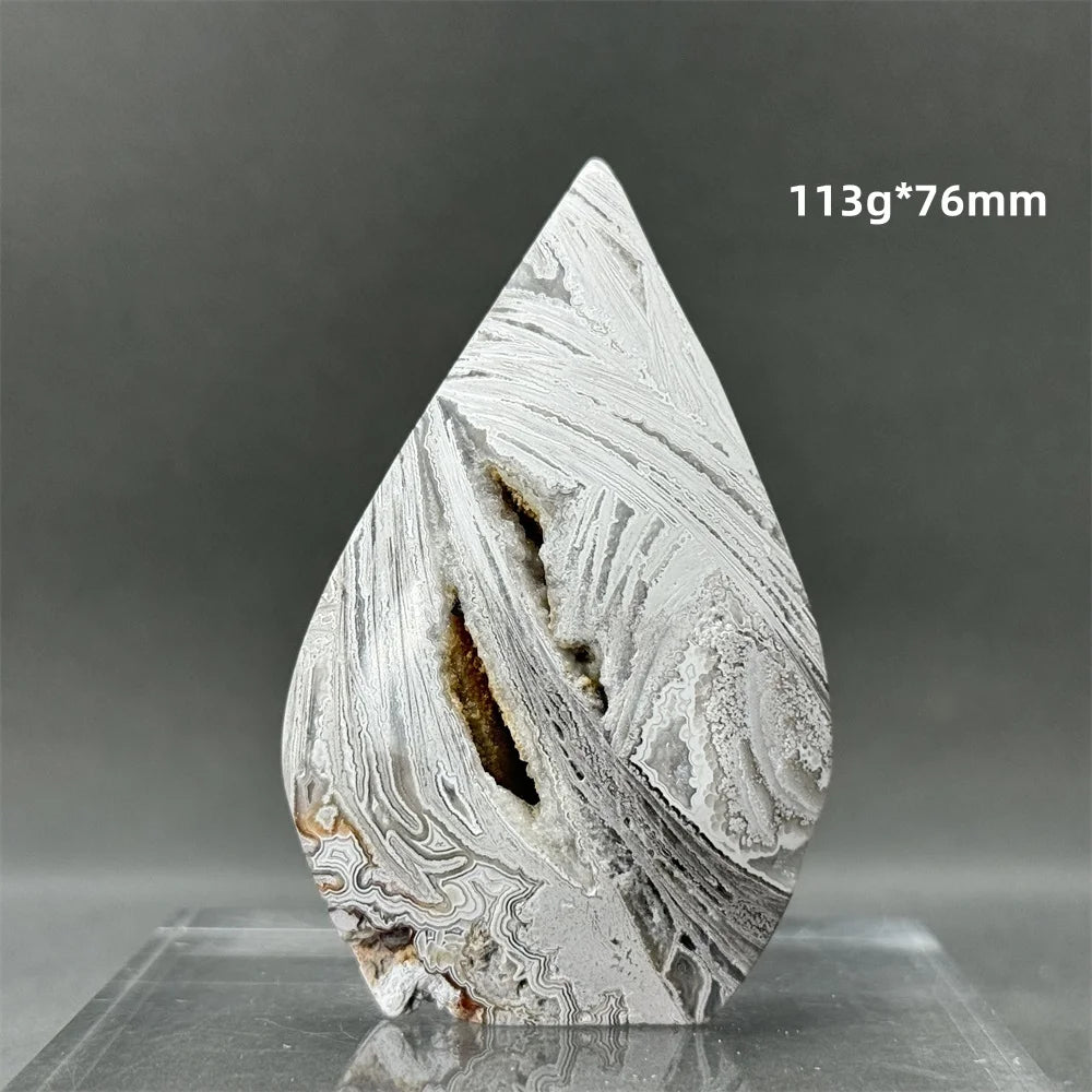 White Lace Agate Torch-ToShay.org