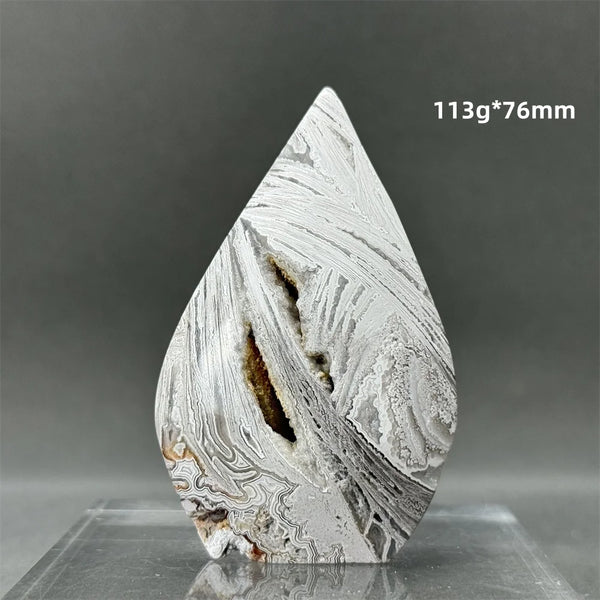 White Lace Agate Torch-ToShay.org