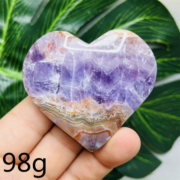 Purple Agate Amethyst Heart-ToShay.org