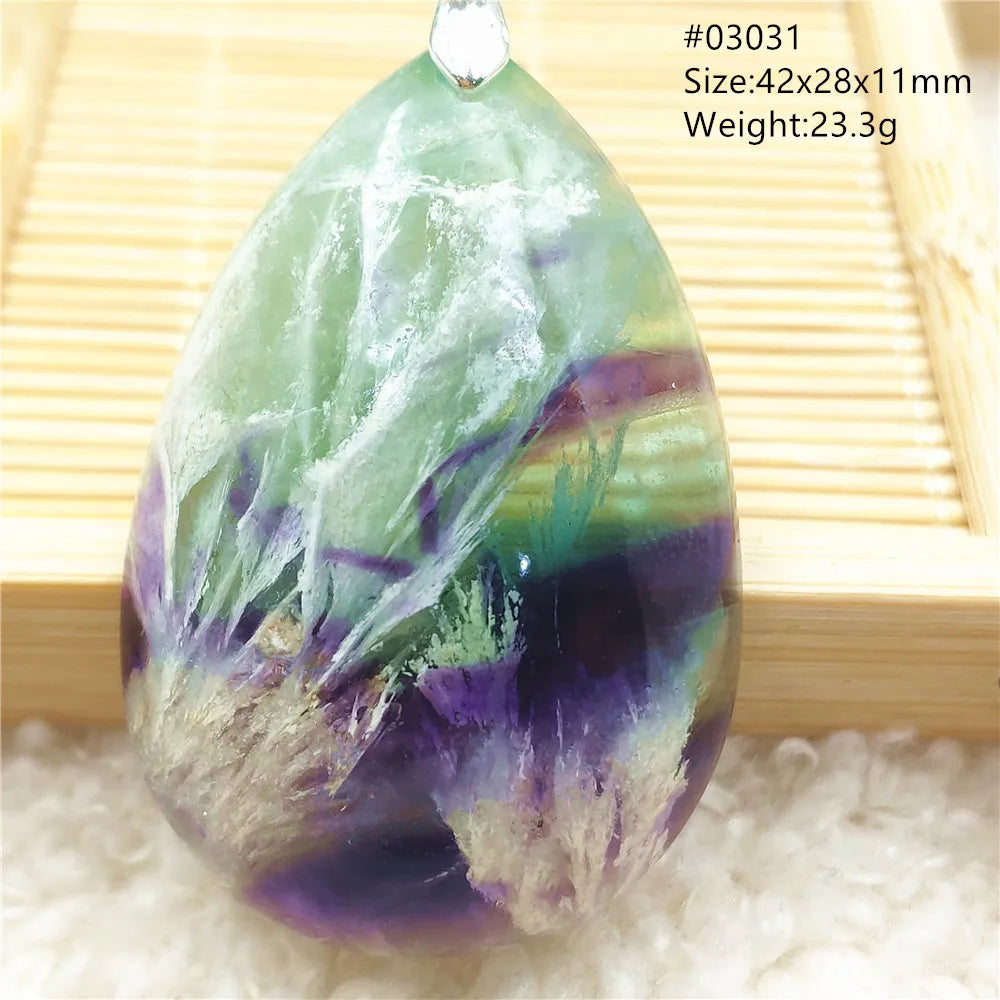 Green Blue Fluorite Pendant-ToShay.org