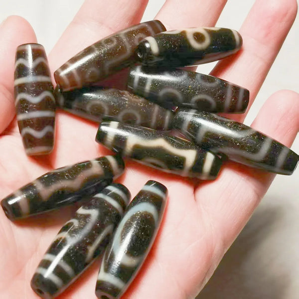 Tibetan Tiger Tooth Dzi Bead-ToShay.org