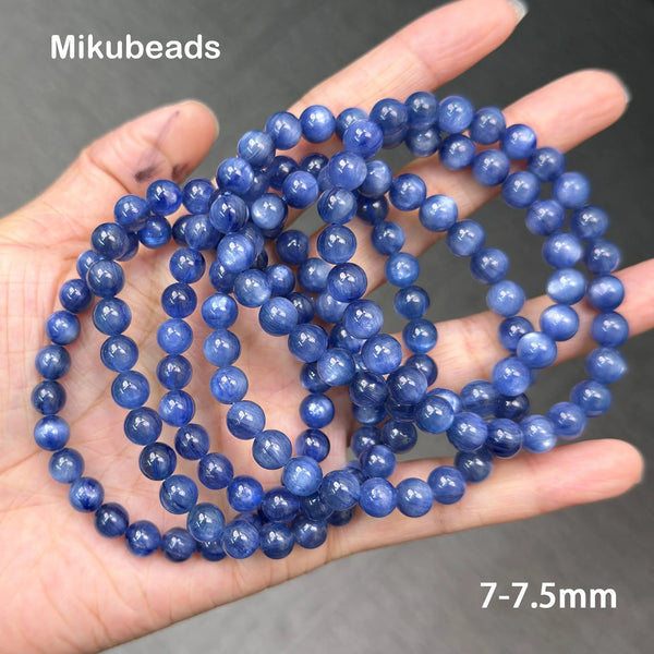 Blue Kyanite Bead Bracelet-ToShay.org