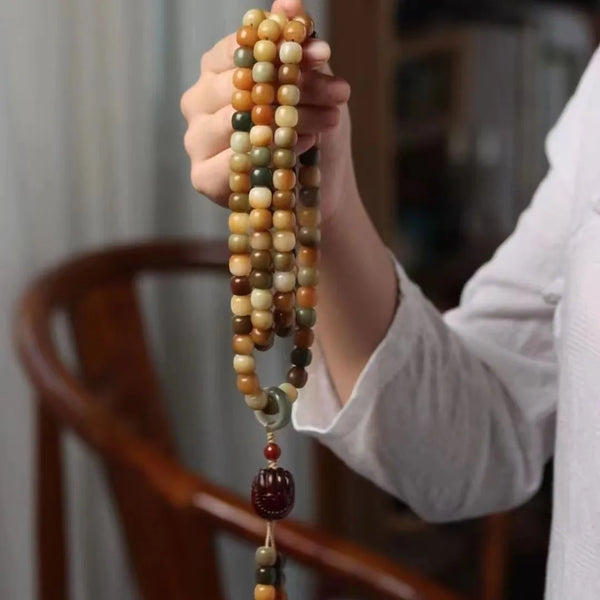 Green Jade Bodhi Bead Mala-ToShay.org