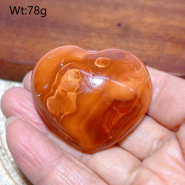 Orange Carnelian Druzy Heart-ToShay.org