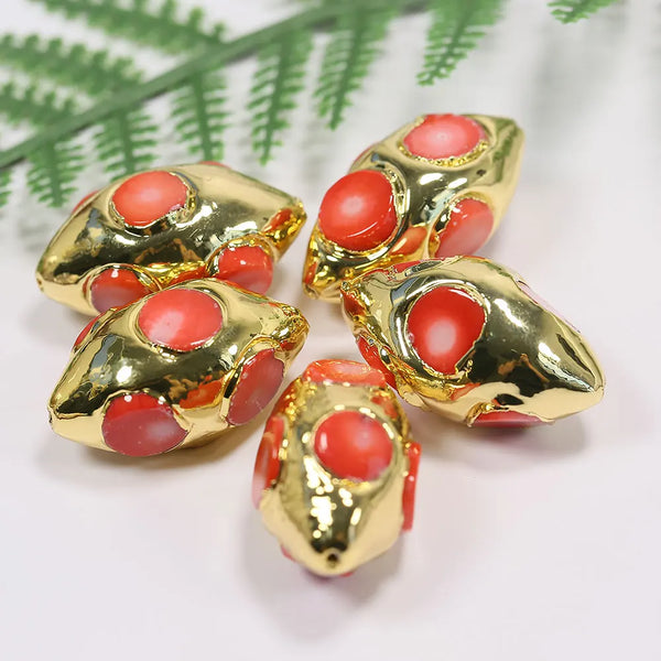 Red Orange Coral Beads-ToShay.org