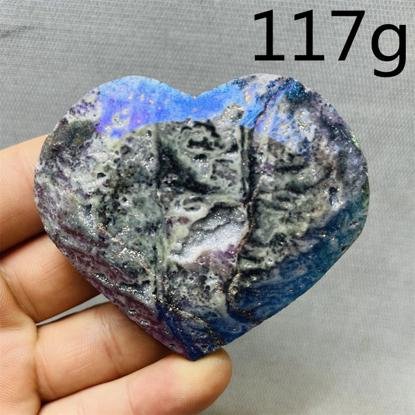 Purple Sphalerite Geode Heart-ToShay.org