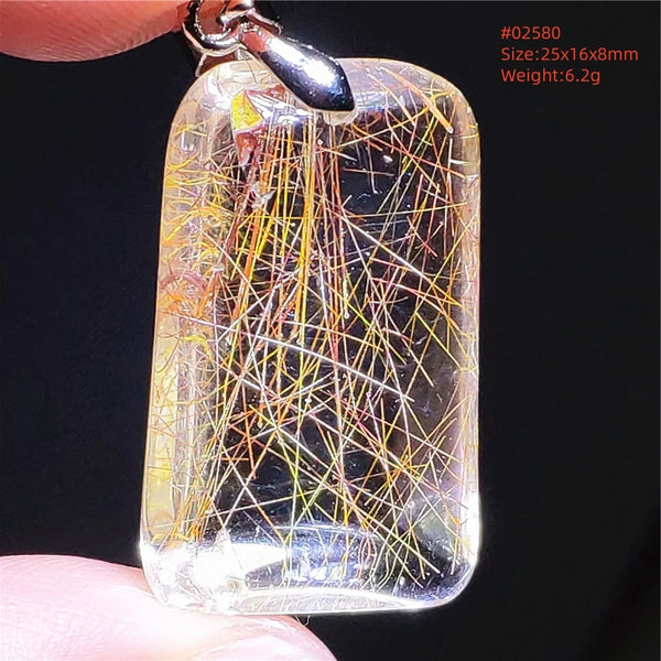Gold Rutilated Quartz Pendant-ToShay.org