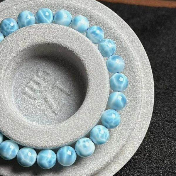 Blue Larimar Bead Bracelet-ToShay.org
