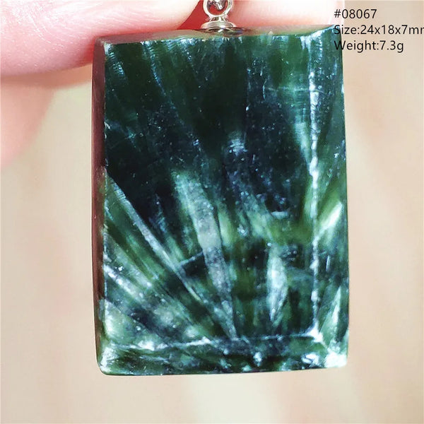 Green Seraphinite Pendant-ToShay.org