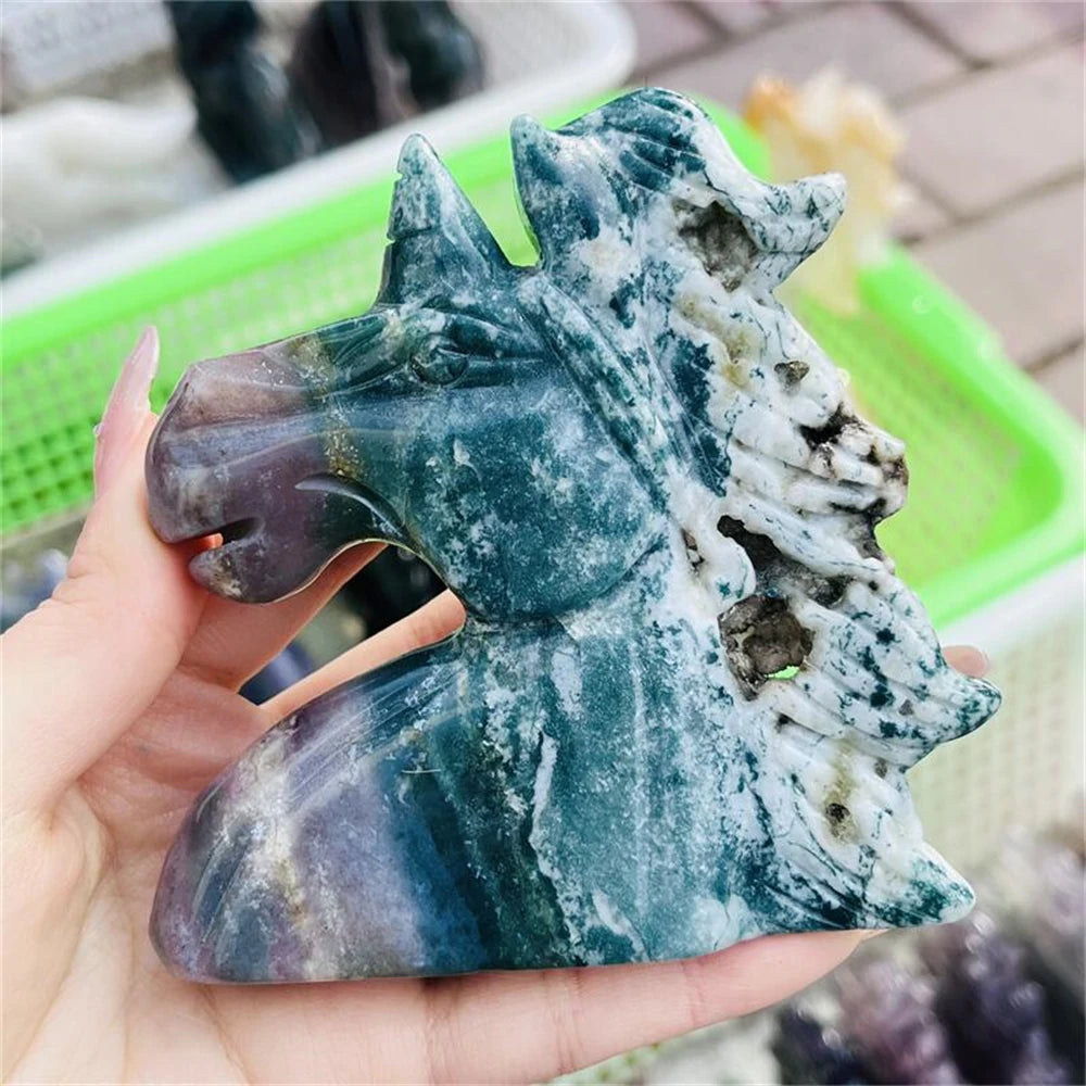 Ocean Jasper Unicorn Head-ToShay.org
