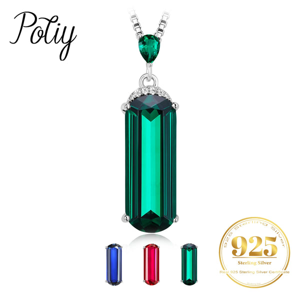 Silver Gemstone Pendant Necklace-ToShay.org