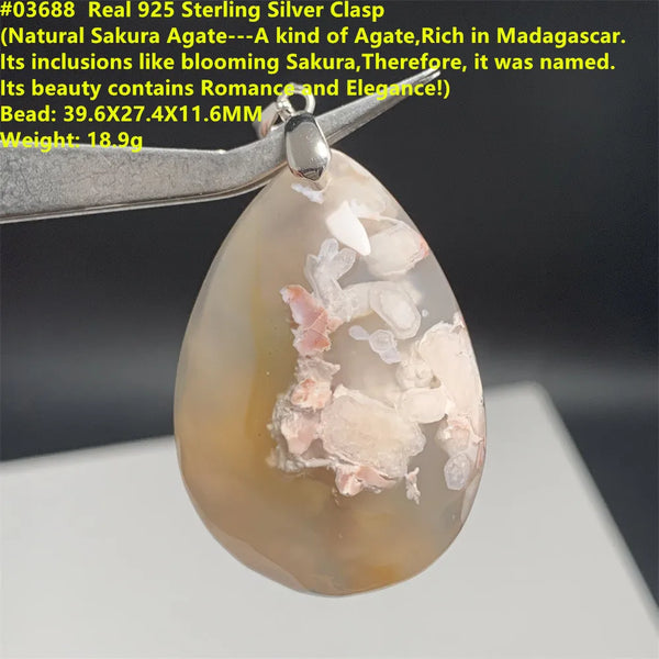 Pink Sakura Agate Pendants-ToShay.org