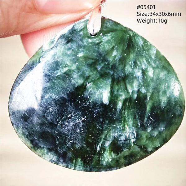 Green Seraphinite Pendant-ToShay.org
