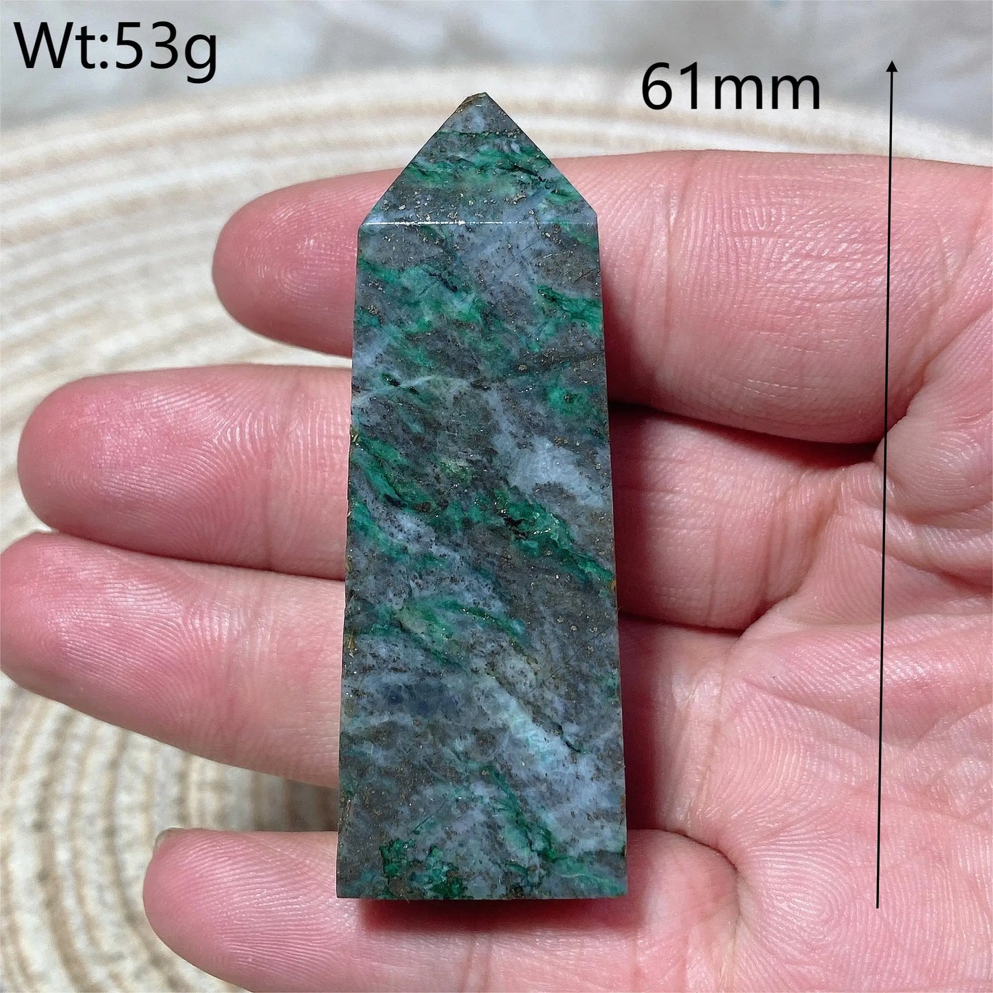 Blue Dioptase Pyrite Tower-ToShay.org