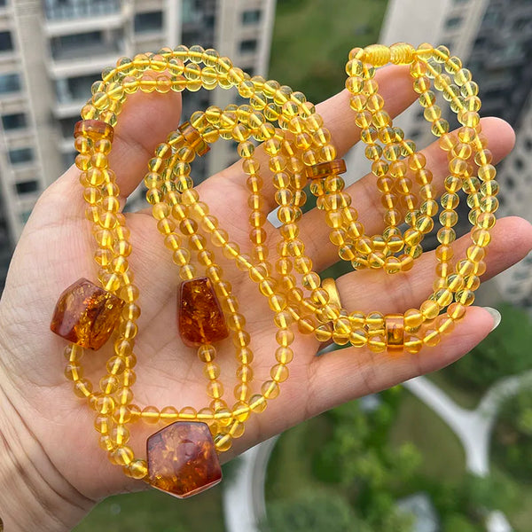 Yellow Amber Necklace-ToShay.org