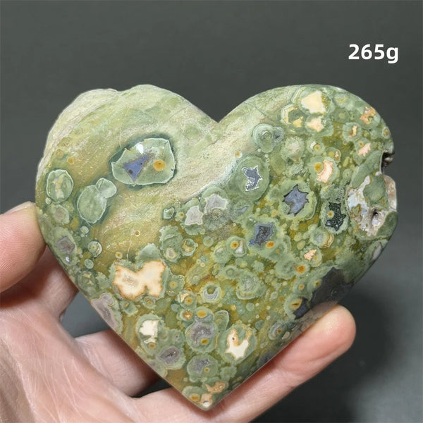 Green Rainforest Jasper Heart-ToShay.org