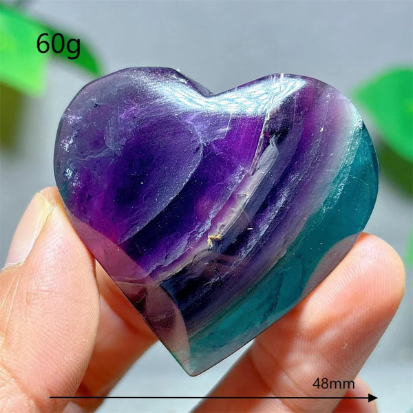 Rainbow Fluorite Heart-ToShay.org