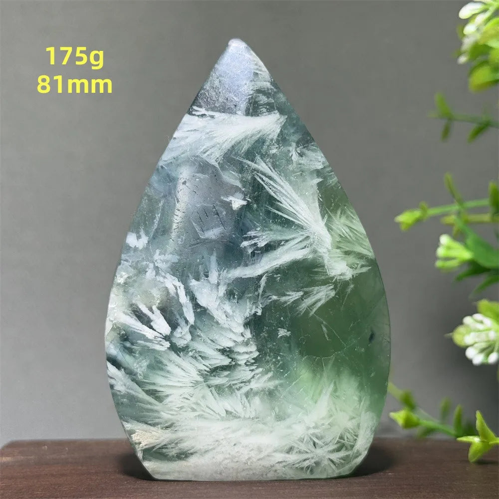 Green Feather Fluorite Torch-ToShay.org