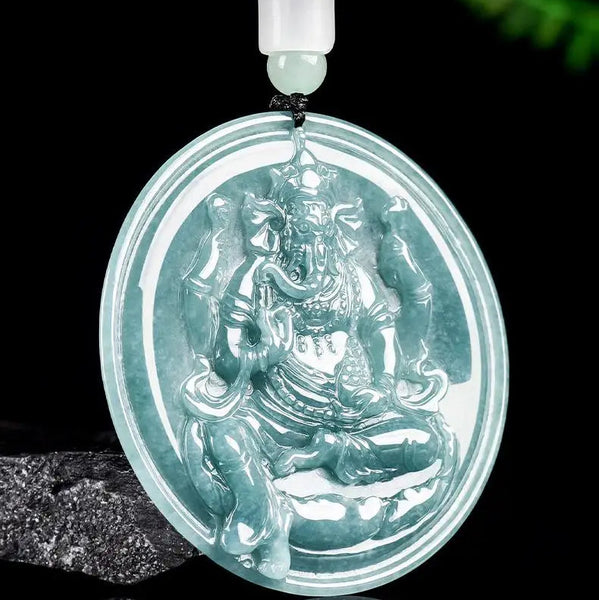 Blue Jadeite Garnesh Pendant-ToShay.org