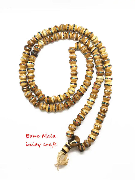 Brown Ox Bone Prayer Mala-ToShay.org