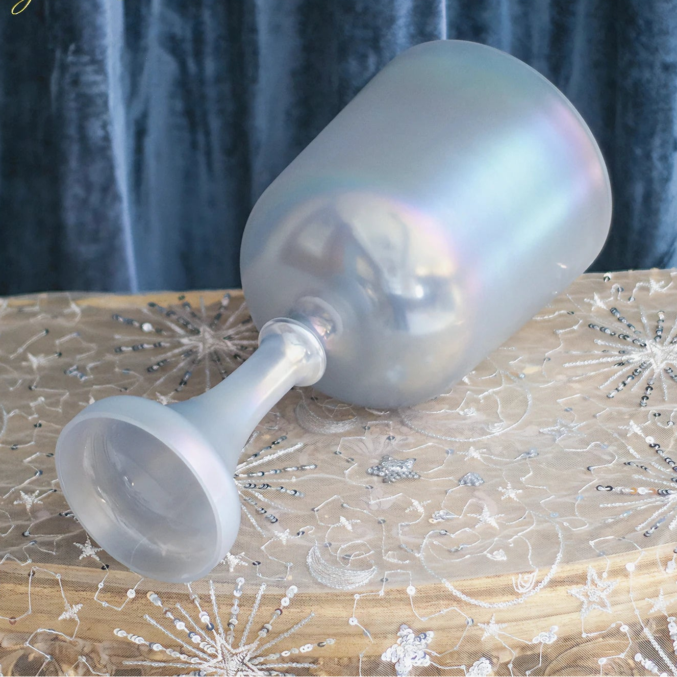 Blue Aurora Crystal Singing Chalice-ToShay.org