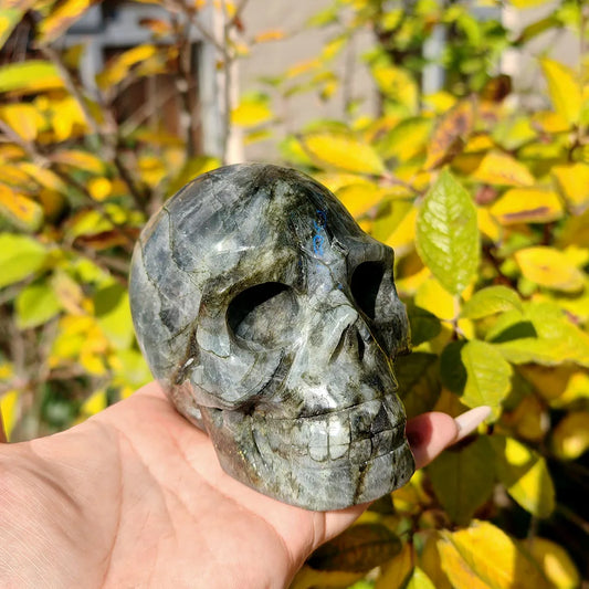 Grey Labradorite Skull-ToShay.org