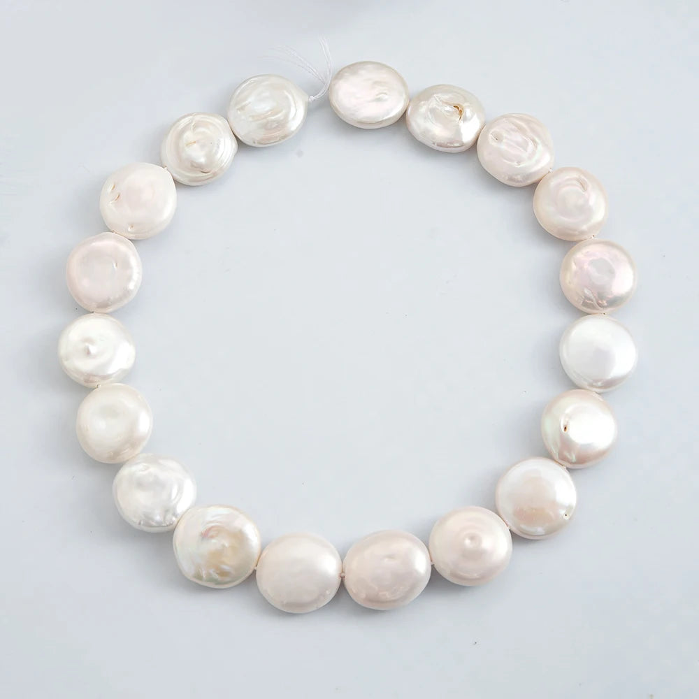 White Pearl Coin Beads-ToShay.org