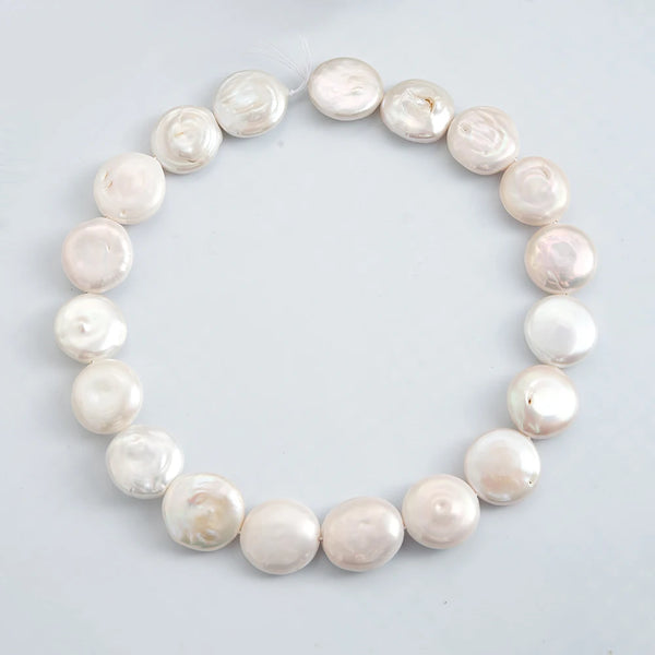 White Pearl Coin Beads-ToShay.org