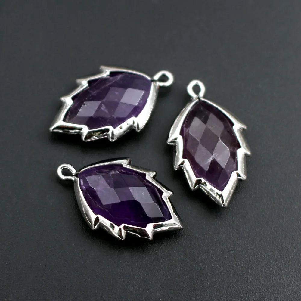 Mixed Crystal Leaf Charms-ToShay.org
