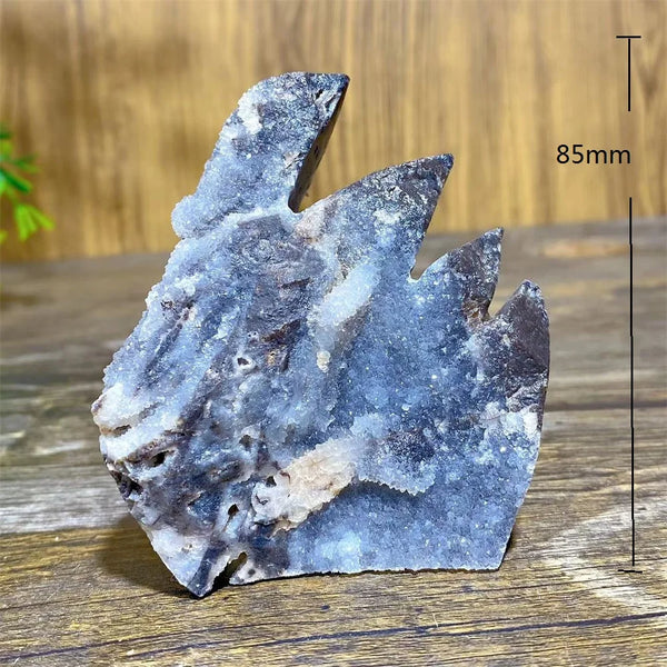 Blue Sphalerite Druzy Flame-ToShay.org