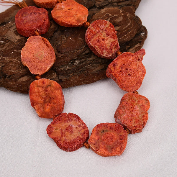 Orange Red Coral Beads-ToShay.org