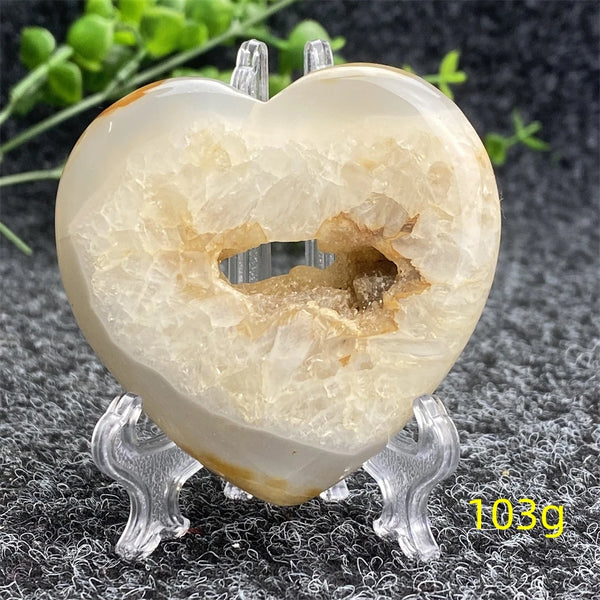 Red Agate Geode Heart-ToShay.org