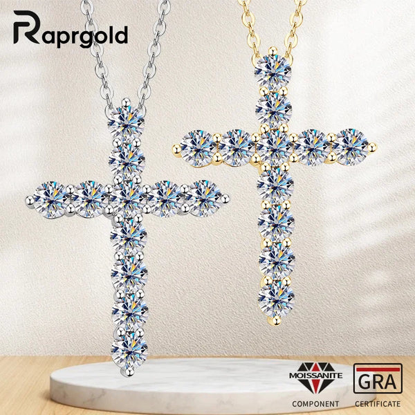 Silver Diamond Cross Pendant-ToShay.org