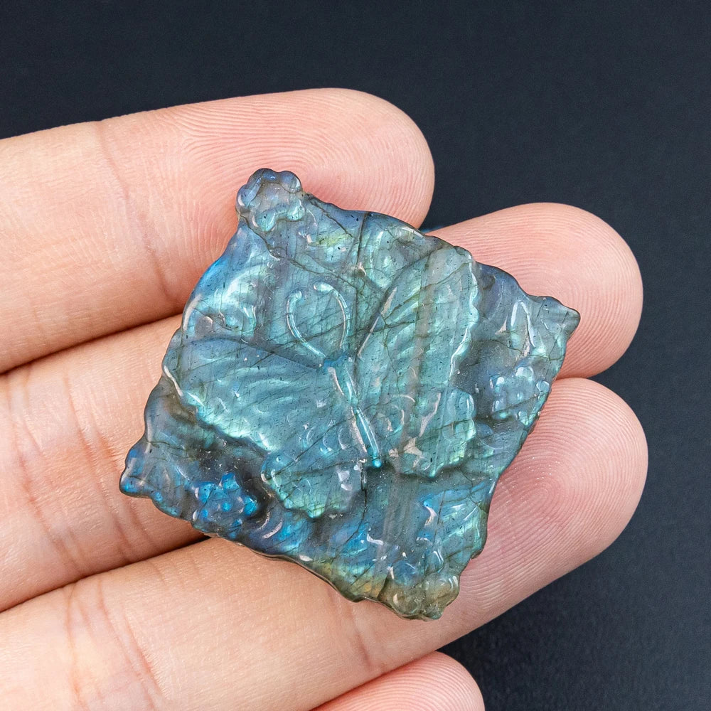 Blue Flash Labradorite Butterfly-ToShay.org