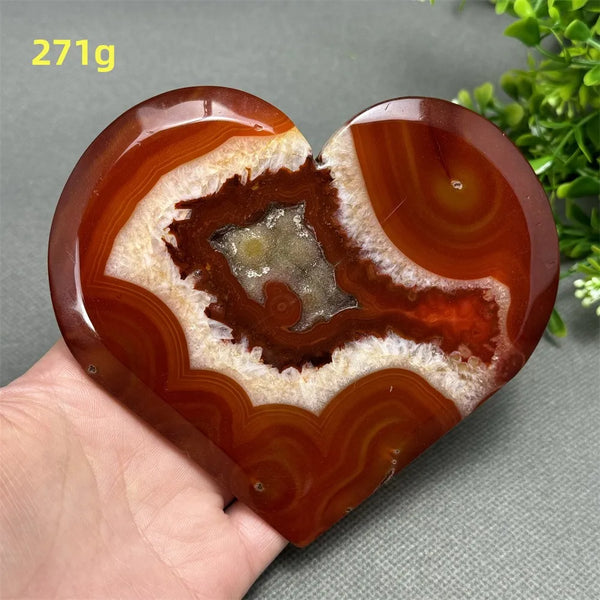 Red Agate Geode Heart-ToShay.org