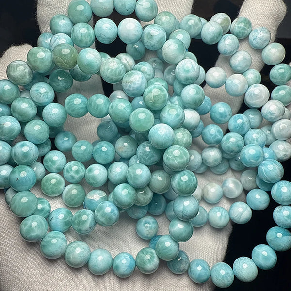 Blue Larimar Bead Bracelet-ToShay.org
