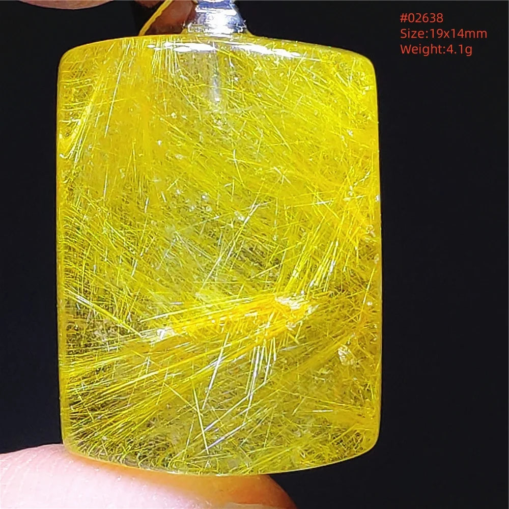Gold Rutilated Quartz Pendant-ToShay.org