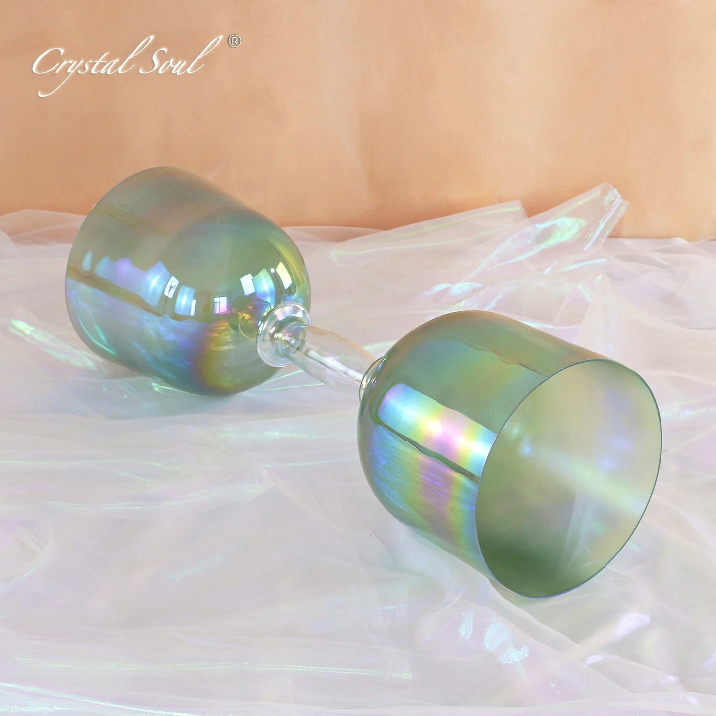 Green Double Headed Singing Bowl-ToShay.org