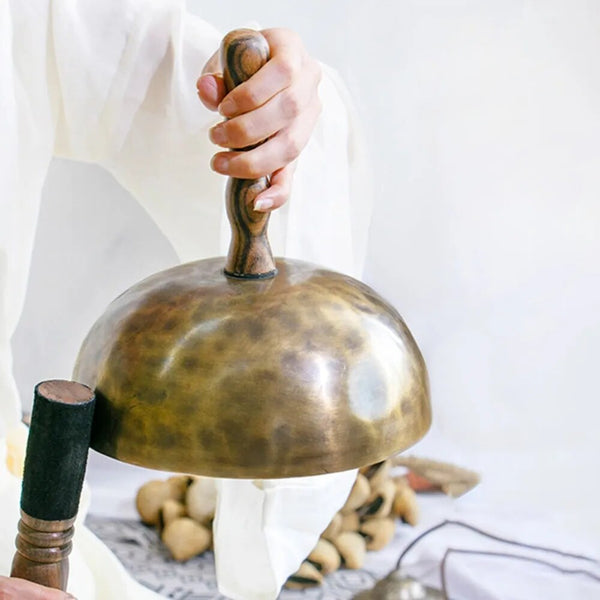 Tibetan Brass Handle Singing Bowl-ToShay.org