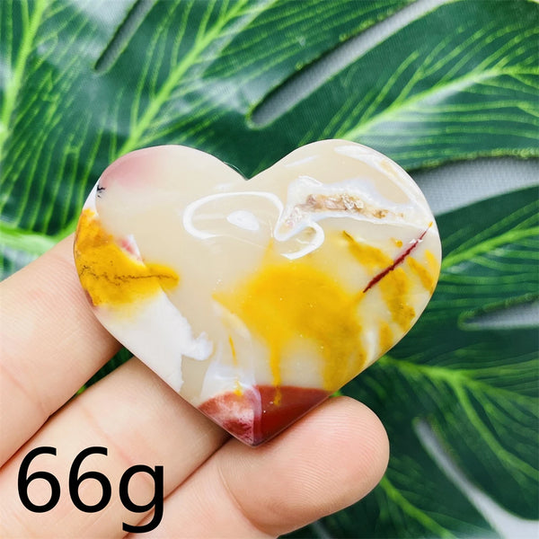 Yellow Mookaite Hearts-ToShay.org
