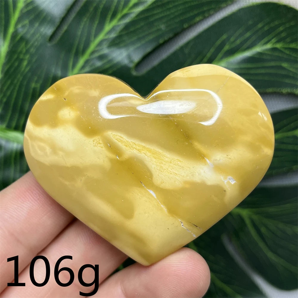 Yellow Mookaite Hearts-ToShay.org