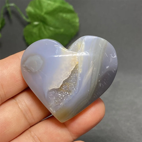 Blue Striped Agate Heart-ToShay.org