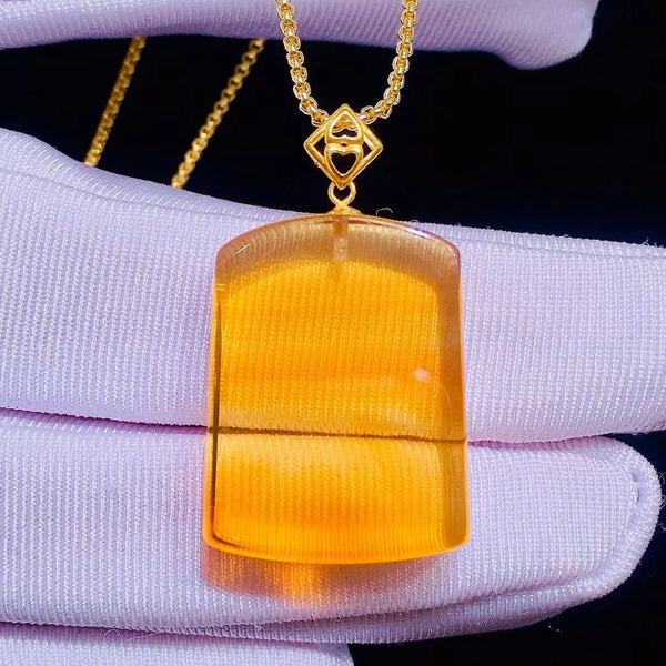 Yellow Citrine Quartz Pendant-ToShay.org