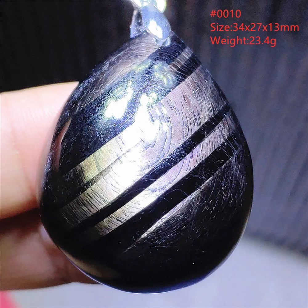 Black Hypersthene Flash Pendant-ToShay.org